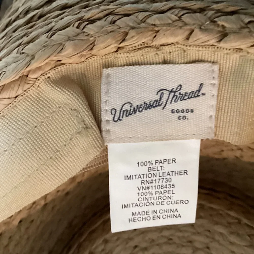 Universal Thread Straw Hat‎ Adjustable Chin Strap #202C